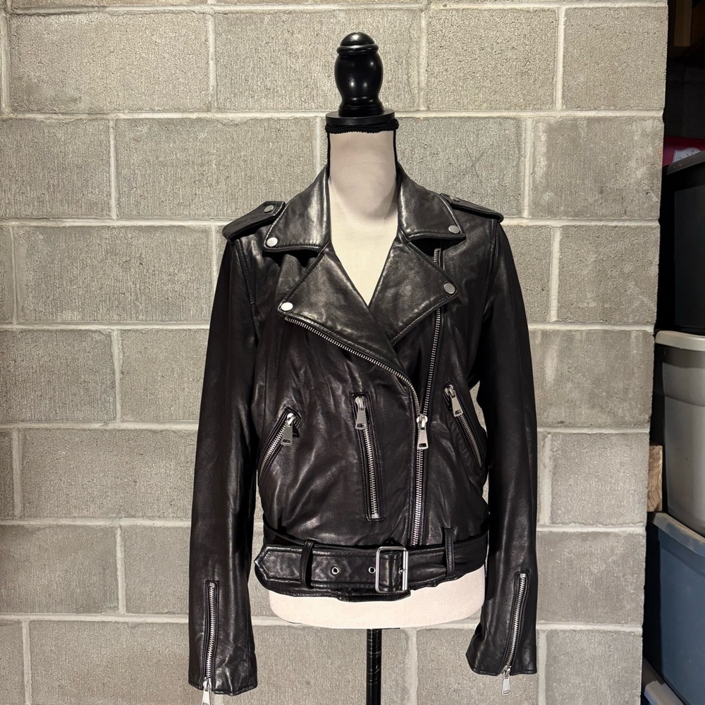 Bagatelle genuine leather moto jacket.